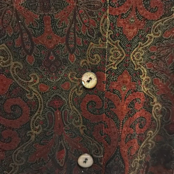Dark velvet vintage paisley shirt. In great condition! - Picture 4 of 6